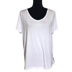 dip Women's Pullover Short Sleeve Top in White - Size Medium